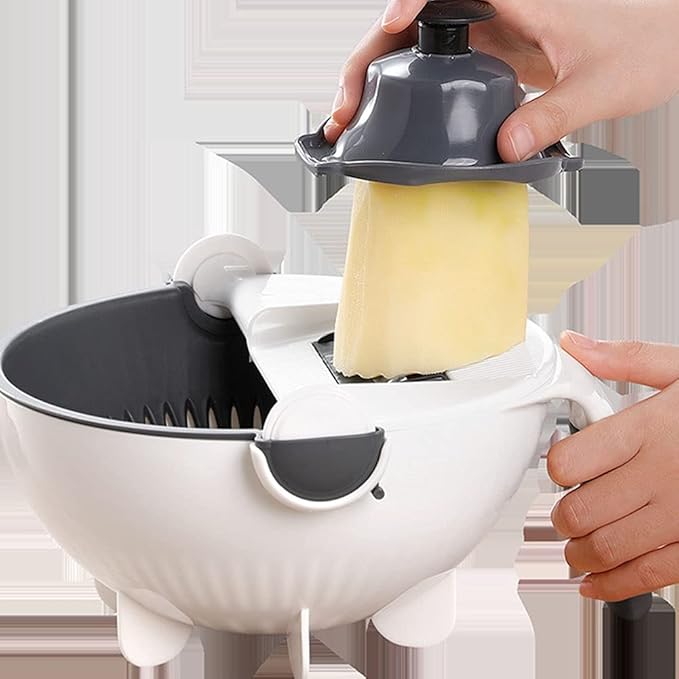 9 in 1 Multifunctional Vegetable Cutter With Drain Basket