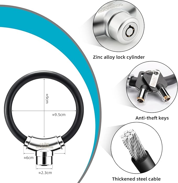 Portable Anti-theft Bike Lock Zinc Alloy Ring Lock