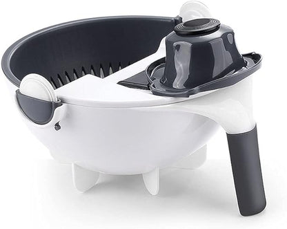 9 in 1 Multifunctional Vegetable Cutter With Drain Basket