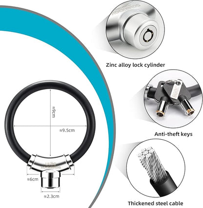 Portable Anti-theft Bike Lock Zinc Alloy Ring Lock