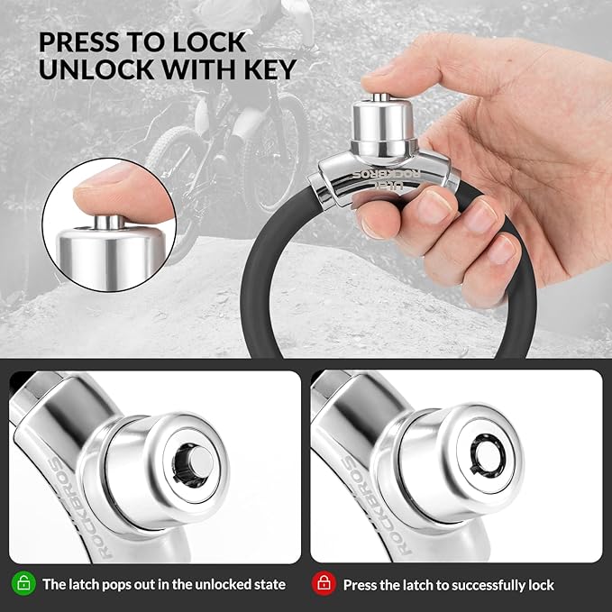 Portable Anti-theft Bike Lock Zinc Alloy Ring Lock