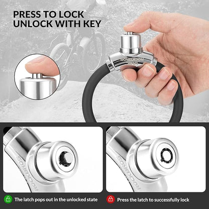 Portable Anti-theft Bike Lock Zinc Alloy Ring Lock