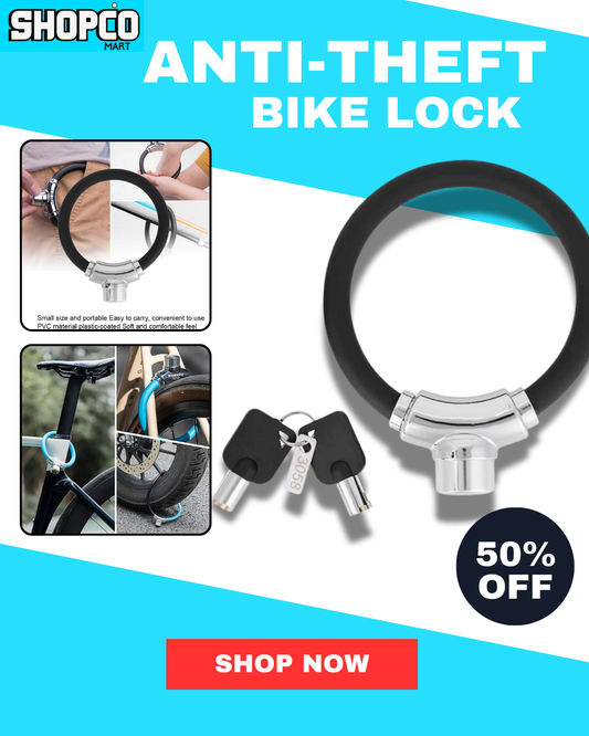 Portable Anti-theft Bike Lock Zinc Alloy Ring Lock